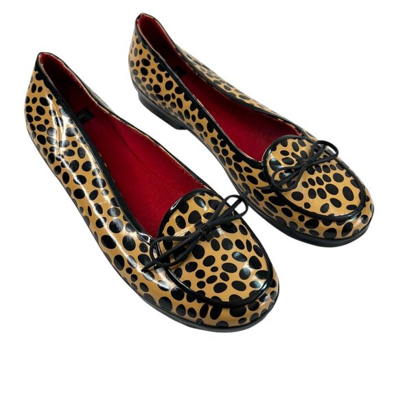 Kate Spade Vintage Leopard Print Slogger Bow Loafers Size 9 - Picture 1 of 8